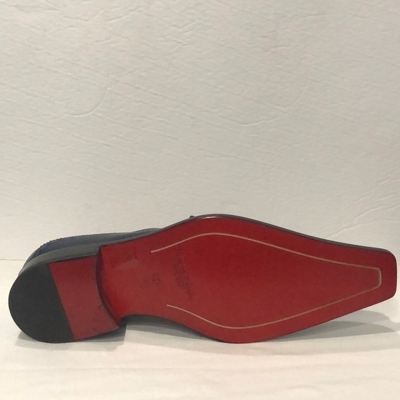 Emilio Franco shoes navy oxford point toe Italian - Picture 5 of 6